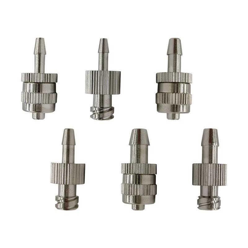 Hot Sale Dispensing Glue Subpackaging Syringe Barrel Luer Lock Adapter Fitting Tracheal Connector Metal Material Parts