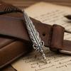 Silberner Feder Pin 1/2 Stück Vintage Brosche für Herren Legierung Revers Schmuck Kleidung Dekoration Abzeichen Kleidung Tasche Hut Schal Anzüge Zubehör