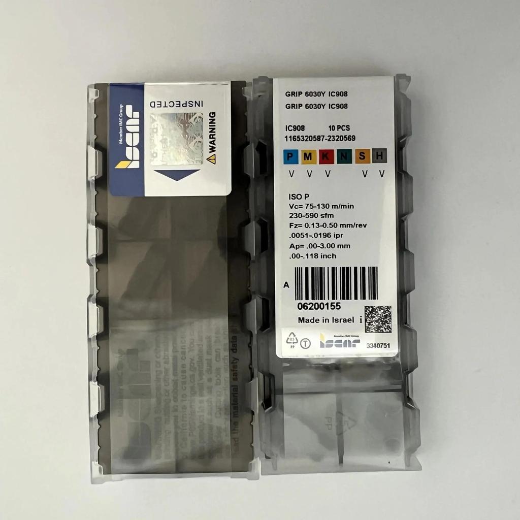 ISCAR / GRIP6030Y IC908    Industrial indexable carbide inserts 10 Pcs