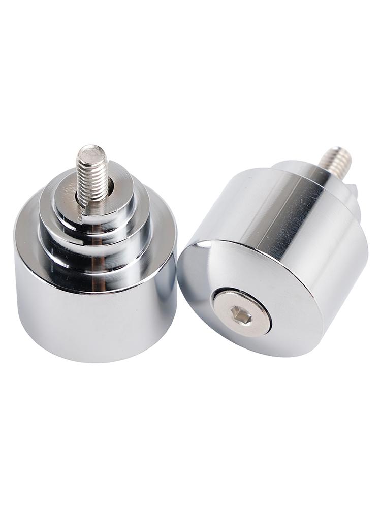 Silver Handlebar End Weight Balancer Pair For Honda CBR CB VFR CTX GL NX VT XL