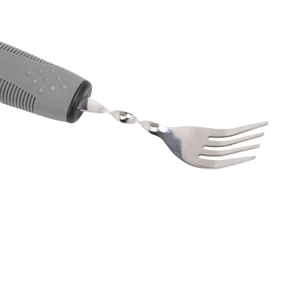 5 Stück Biegbares Adaptives Besteck Beschwertes Leichtes Griff Edelstahl Spezialbedarf Adaptives Besteck Grau