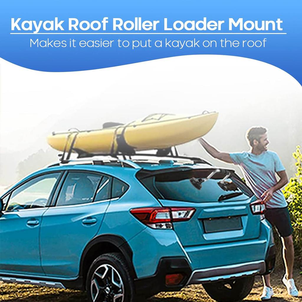 Kayak Roof Roller Loader Mount Suction Cup Holder Kayak Load Assist with Suction Cup Car Top Kayak Roof Load Assist