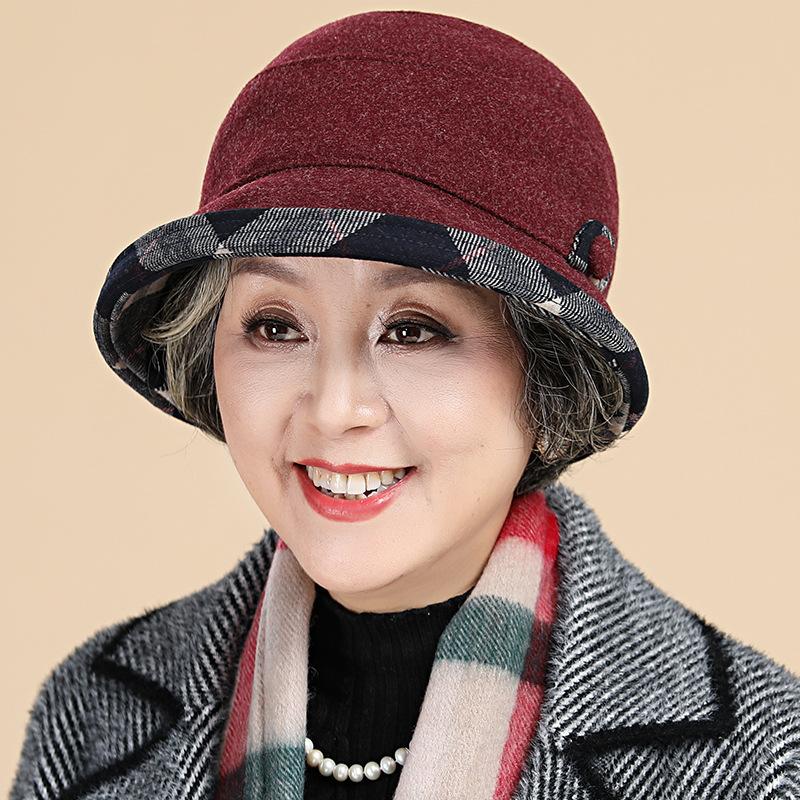 Multi-style hats, autumn and winter new fashion warm wool unilateral curling edge medium and old basin hats