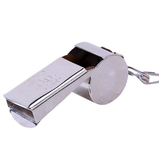 Coach Whistle with Lanyard Loud Crisp Sound Solid Color Neck-hanging High Decibel Football Game Stainless Steel Soccer Basketball