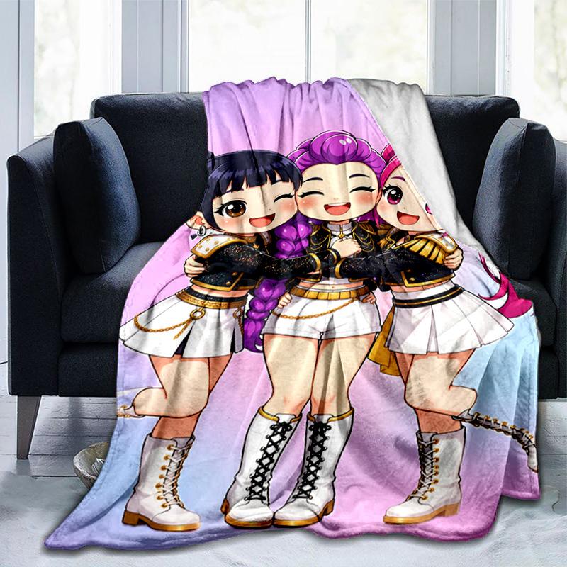 Kpop Demon Hunters: Starlight Adventure Blanket Suitable for Sofas, Beds, Offices, And Camping - Perfect Gift for Halloween Christmas