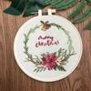 Elk Deer Christmas Embroidery Kit DIY Embroidery Set Home Decor Cross Stitch Set  Adults