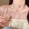 Elegant Pearl Necklace: Trendy, High-End Titanium Steel Clavicle Chain for Women