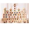 50-Piece Wooden Acrylic Gemstone Building Blocks: Interactive Parent-Child Game for Early Education and Castle Construction