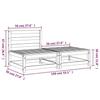 VidaXL Canapé de Jardin sans Accoudoirs avec Repose-pieds, Siège avec Dossier, Meuble de Terrasse Patio Extérieur, Bois Pin 837960