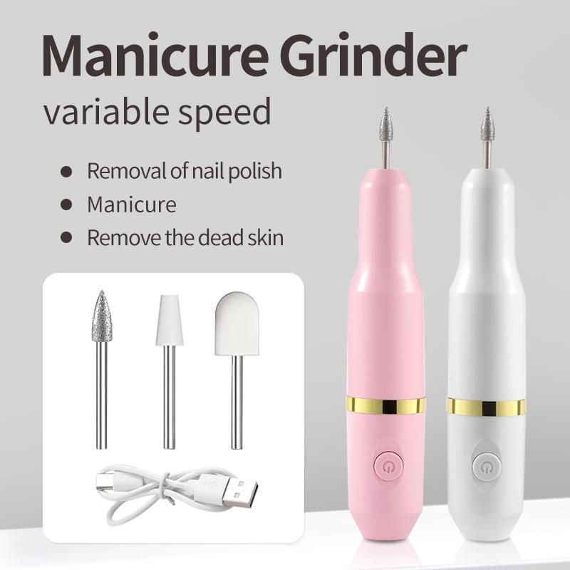 Electronic Nail Art Polisher USB Nail Art Tip Manicure Toenail Drill File Nail Grinder Polisher