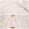 White Knitting Christmas Tree Skirts Tree Base Cover 61/92cm Diameter with Button Fastening Holiday Room Decorations