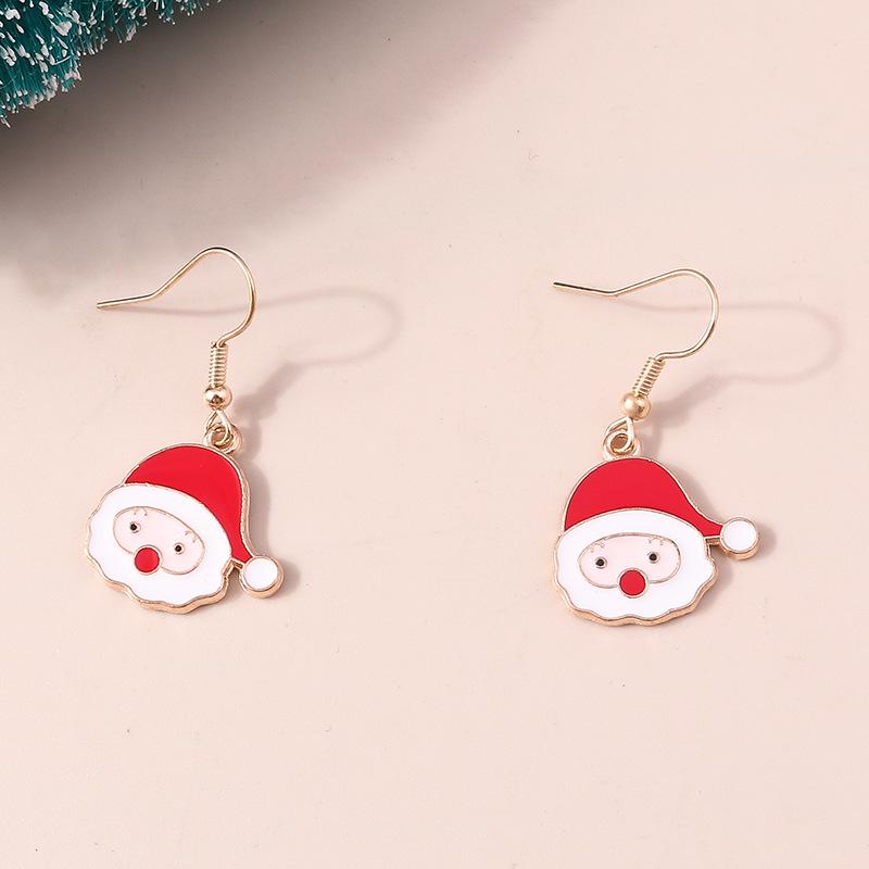 Weihnachtselch & Weihnachtsmann Schneeflocken-Ohrringe mit Persönlichkeit