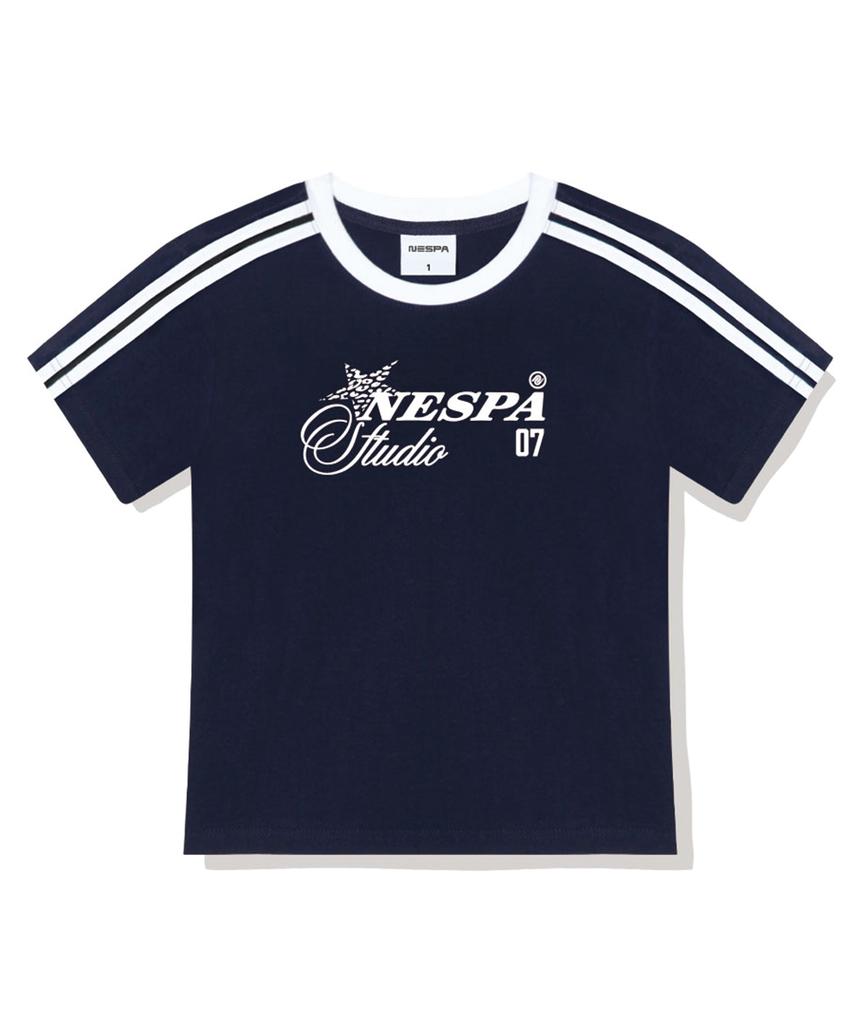 Neseupaseutyudio Low-Key Semi-Crop Track Short Sleeve T-Shirt 6 Colors [Nsse_6003]