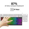 87Keys 2.4G Wireless Mechanical Keyboard RGB Backlight L100 Gaming Keyboard, Membrane Keyboard for Office Notebook Home Girl Boy