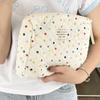 Modische Bunte Punkte Große Kapazität Kosmetische Stepptasche Tragbare Tragetasche Reise Make-up Aufbewahrungstaschen Damen Baumwoll-Handtaschen Geschenk