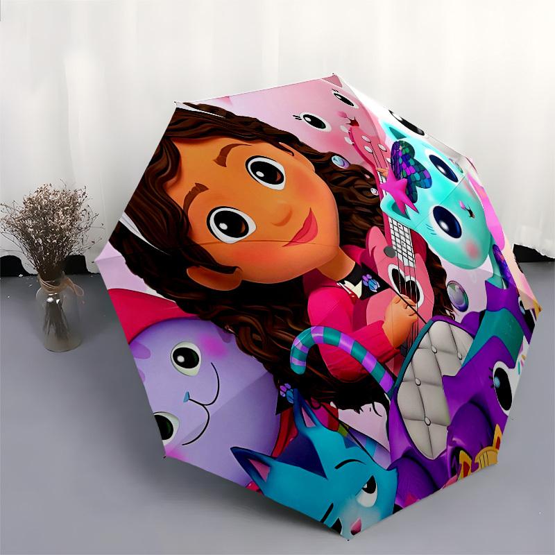 Gaby's Dollhouse Automatic Opening and Closing, 8 Rib Structure Portable Umbrella, Suitable for Men and Women In All Seasons Perfect Gift F