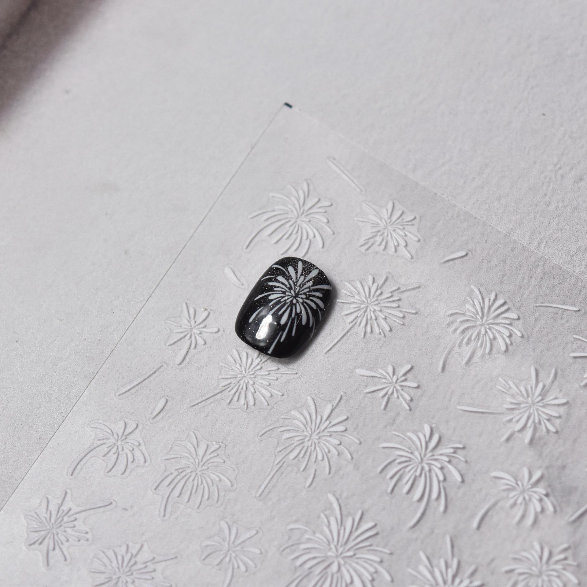 Тонкие прочные наклейки для ногтей «Фейерверк» для самостоятельного творческого украшения — фото 6