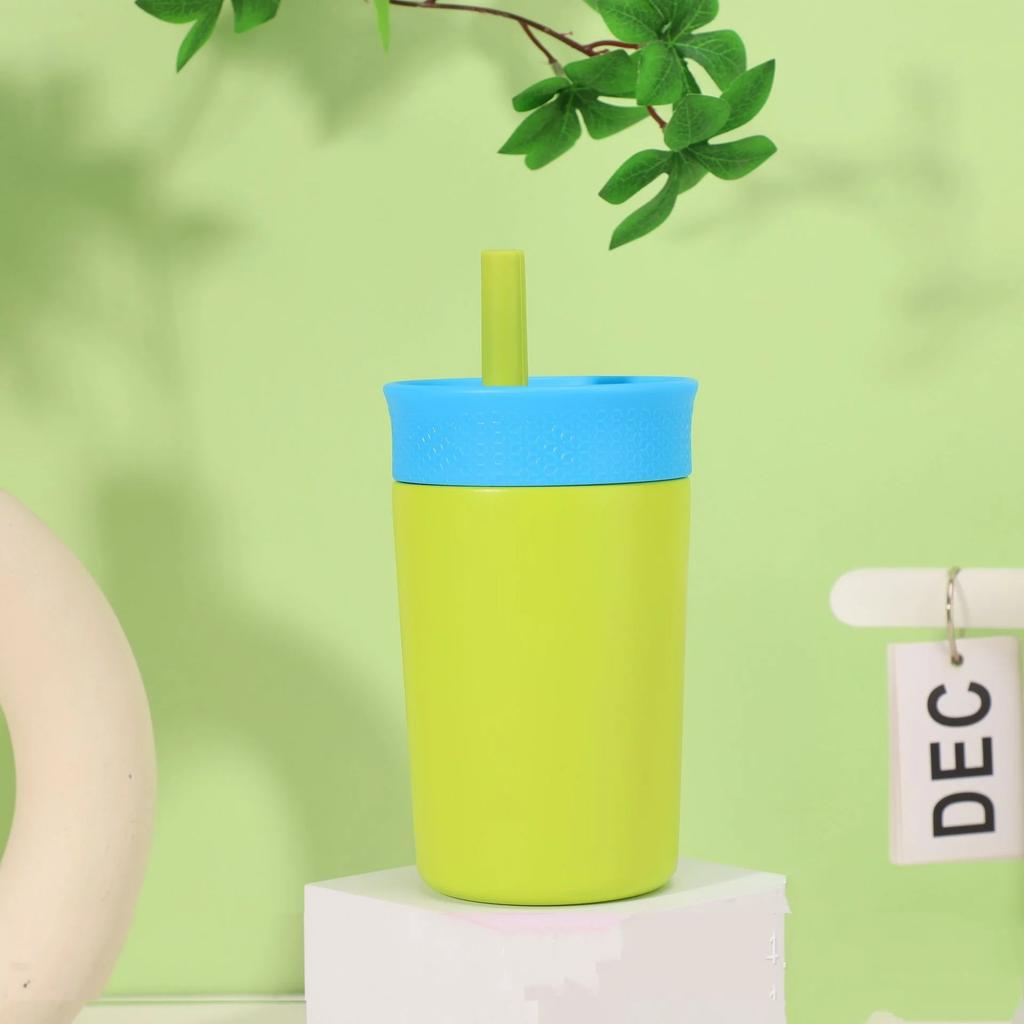 304 Stainless Steel Straw Insulated Cup Office Portable Coffee Cup Outdoor Portable Straight Cup Colored Straw Cup Wholesale