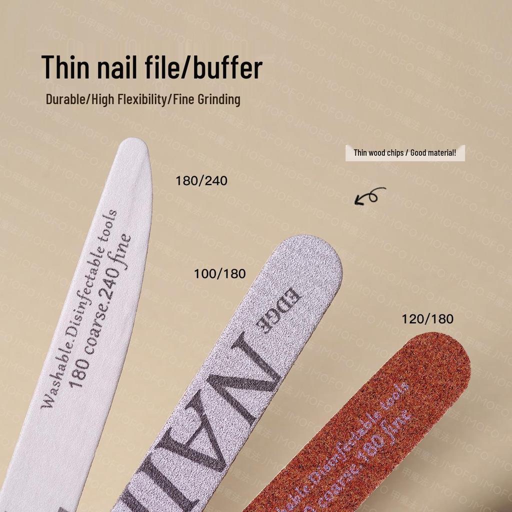 Double-Sided, No-Shed, Washable Nail Art File: Ultra-Thin, Grit Strip for Shaping, Carving, and Grinding Nails