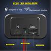 12V/24V PD QC3.0 Car Charger Socket Power Adapter Quick Charge Waterproof with LED Light For Motorcycle Auto Truck ATV RV Bus