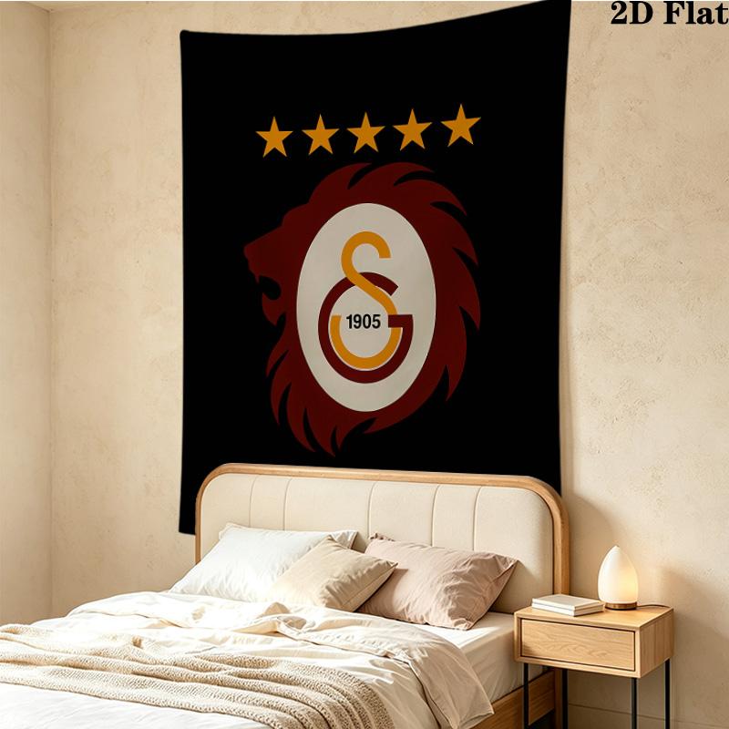 Galatasaray Sk Wall Tapestry Aesthetic Wall Hanging Printed Fabric Blanket Decorative Tapestries For Bedroom Living Room Home Decor