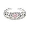 Sweet Enamel Dripping Oil Pink Full Diamond Zir*****Pen Ring Exquisite Niche High Sense Stacked Fashion Ring Woman
