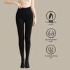 High Waist Slim Fit Velvet-Lined Vertical Stripe Winter Pants for Women