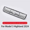 For Tesla Model 3 Highland 2024 Rear Air Vent Cover Center Console Armrest Box Back Conditioner Outlet Filter Grille Protector