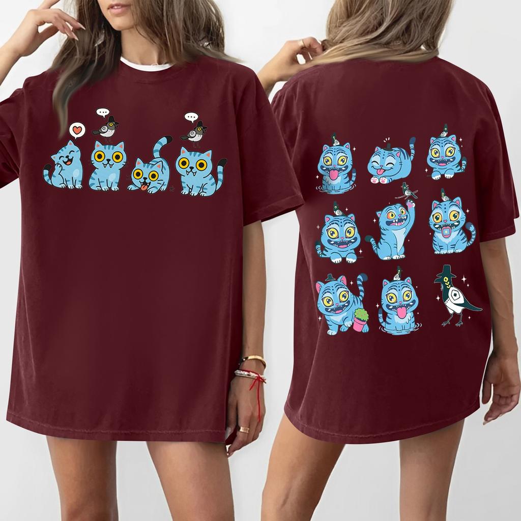 Women's Round Neck Printed Short-sleeved T-shirt Top