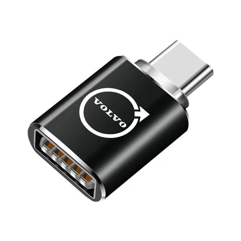 Adapter Kabel Ładowarki Samochodowej Konwerter Portu USB na Typ C Dla Volvo XC90 V90 V60 XC60 V40 S80 S60 S90 C40 XC40 V70 XC70 C30 C70