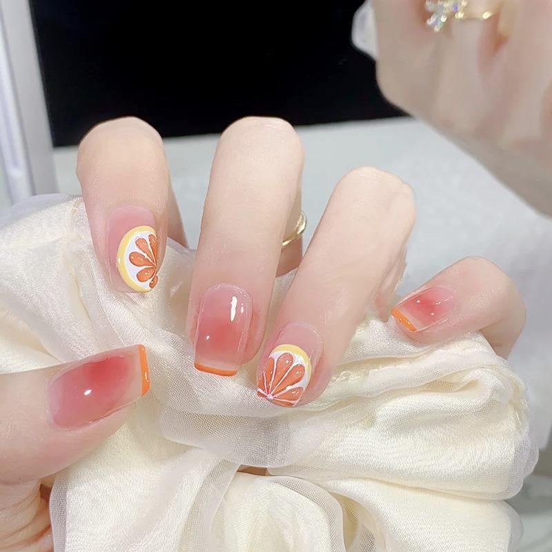 1SET Nail Art Tablet French Premium Sense False Nail Patch Removable Cat's Eye ins Wind Wear Nail