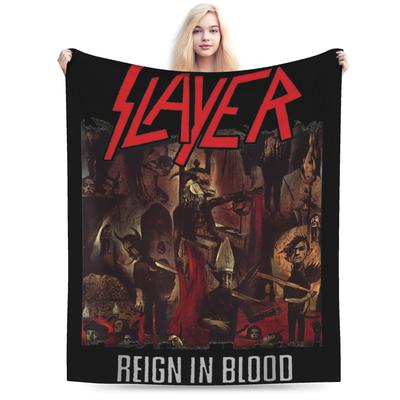 Slayer Band Blankets Coral Fleece Plush Autumn/Winter  Breathable Super Soft Throw Blankets for Sofa Bedroom Rug Piece