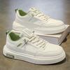 Fashion 2025 New Trendy Versatile PU Leather Shoes Men's New White Shoes Sports Leisure Board Shoes Trendy Comfortable Walking Shoes