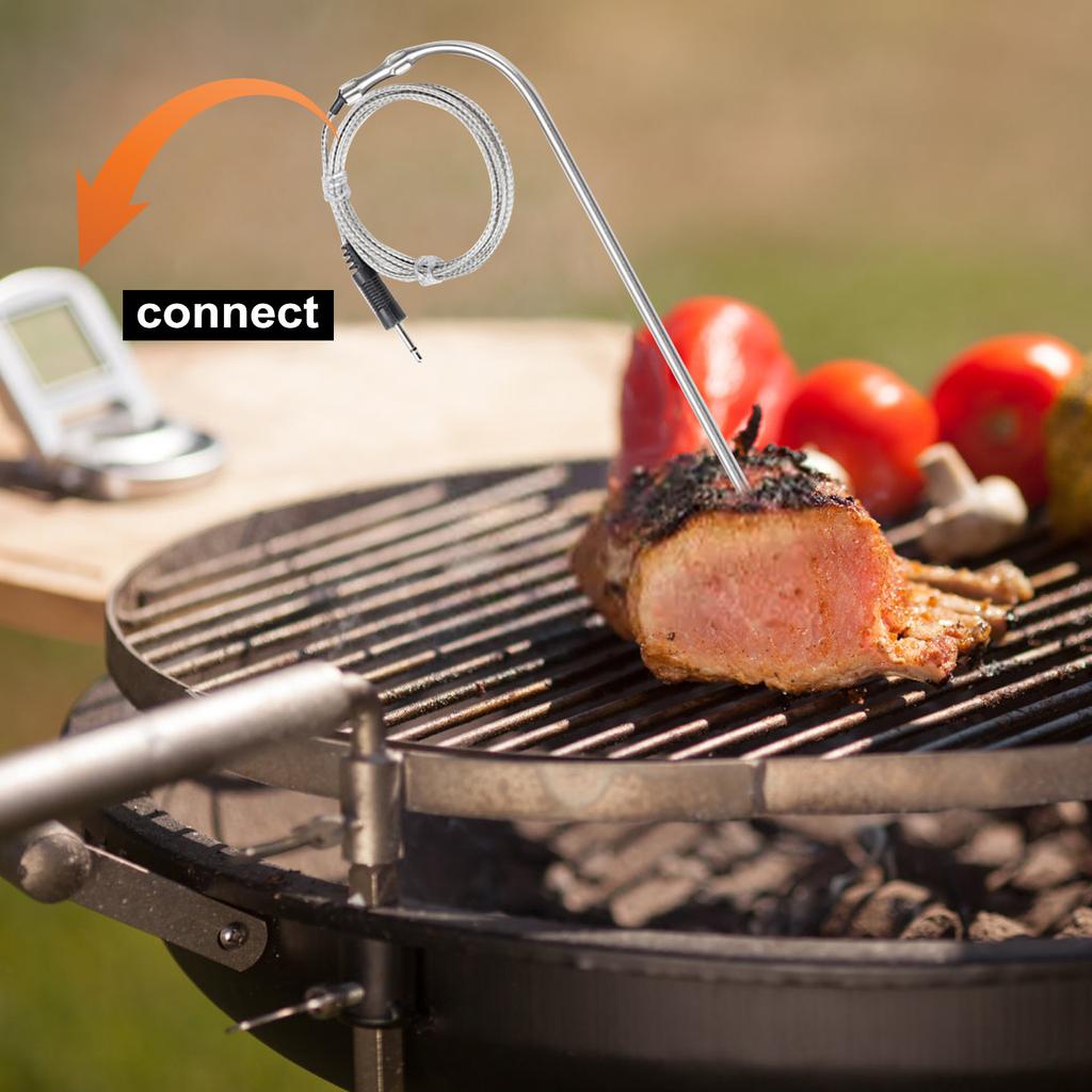 Fleischsonde für Pelletgrills/Smoker, 3,9-mm-Steckersonde mit hoher Genauigkeit