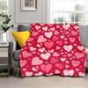 Valentines Day Blanket Kiss Me Red Lips Blanket Festival Birthday Gifts for Women Girlfriend Wife Flannel Love Throw Blankets