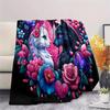 1 Pezzo Coperta in Flanella con Stampa Cartone Animato, Alta Qualità Confortevole per Tutte le Stagioni, Decorazione per la Casa, Calore e Comfort, Perfetta per Regalo di Natale Compleanno