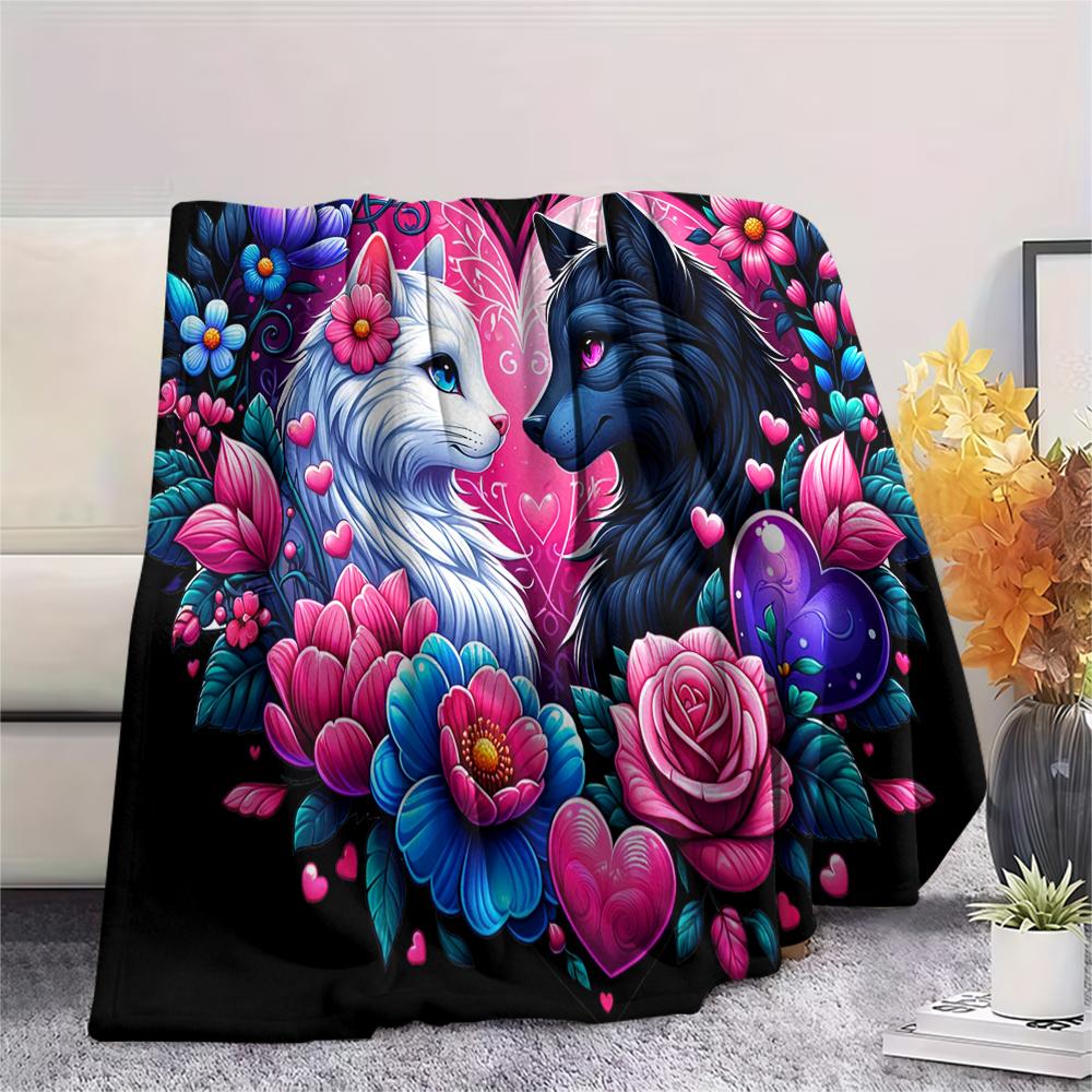 1 Pezzo Coperta in Flanella con Stampa Cartone Animato, Alta Qualità Confortevole per Tutte le Stagioni, Decorazione per la Casa, Calore e Comfort, Perfetta per Regalo di Natale Compleanno