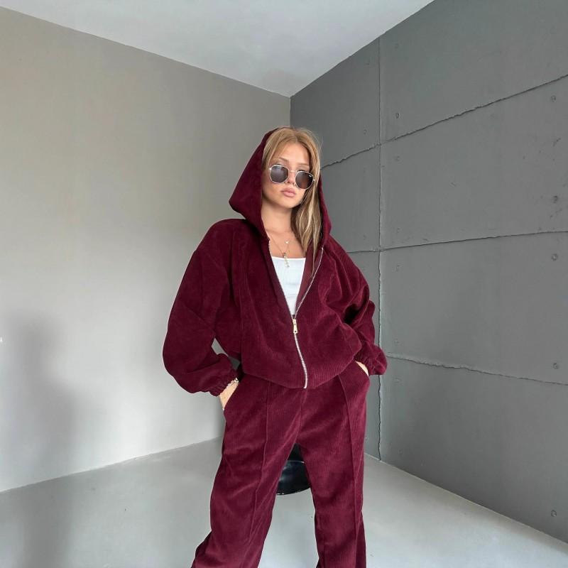 Hot Fashion Women's Casual Suit Hooded Sweatpants Two-piece Set