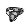 Man Lace Underwear Bikini Men's Thong Sissy Panties Sexy Tanga Underpants G String Penis Pouch Black Bow Tie Lingerie T-back