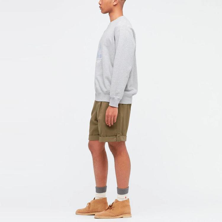 UNIQLO JW Anderson Collaboration Series Printed Loose Long Sleeve Sweatshirt Men sweatshirt Gray 449456-05