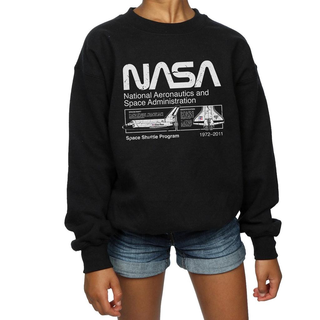 NASA Girls Classic Space Shuttle Sweatshirt