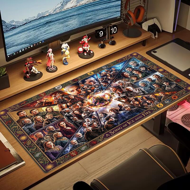 House of Dragon Color Mouse Pad Large Gaming Table Cushion Non-slip Laptop Tablet Big Mousepad XXL Mat Mini PC Playmat With Lock edge