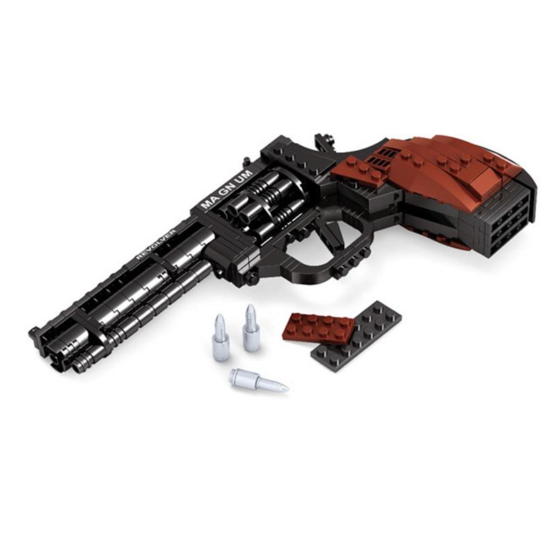 Top Gun Building Blocks Weapon Revolver Pistol Power Gun 300Pcs Enlighten Building Blocks Figures SWAT Building Block Toys Gift