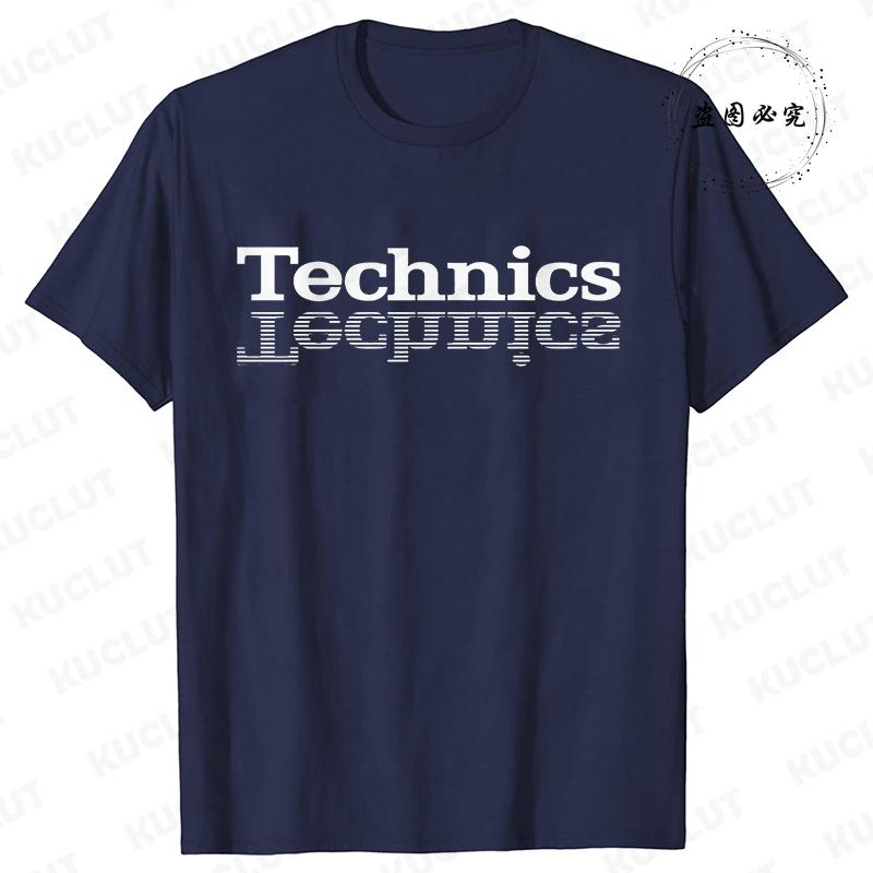

Technics T Shirt Dj Turntable Music House Techno Electronic Hip Hop New Fashion Summer T-Shirt Fashion Casual Street Music Tees L