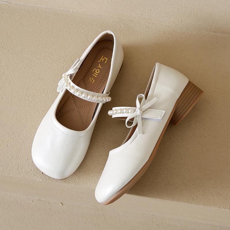 Fashion Soft-soled Women's French Elegant Mary Jane Shoes 2025 Internet Celebrity New Shallow Retro Sweet Style Single Shoes