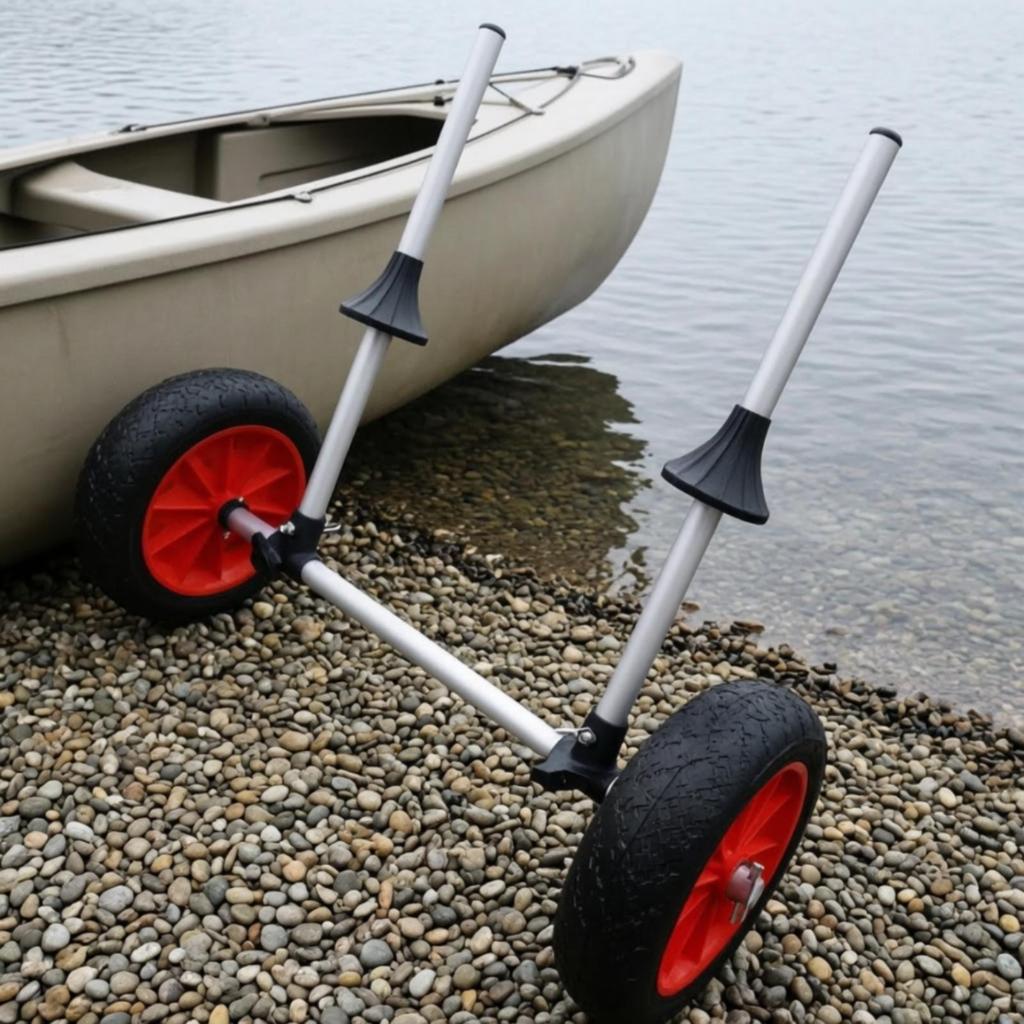 Kayak Trolley Foldable Carrier with Wheels Lightweight Canoes Cart for