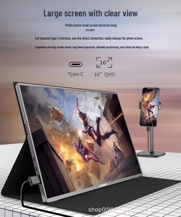 16-inch 4K Portable Monitor, 144Hz Mobile and Laptop Secondary Display