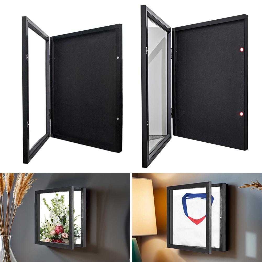 Dřevěný rám na dresy Vitrína na trička 13x13/14x18 palců Stínová krabička Rám stínové krabičky na dresy Suvenýry