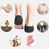 1 Pair Silicone Heel Pads Shock Absorption Relieving Leg Pressure Adjustable Straps To Prevent Slipping Insoles S/L Size