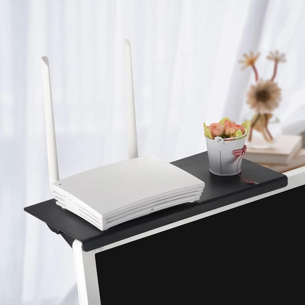 TV Shelf Top 13in Computer Screen Shelf Adjustable Monitor Display for Laptop Electronics Media Console Box Soundbar Router